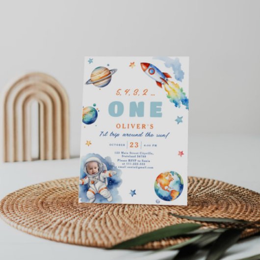 Invitation Premier voyage autour du soleil Anniversaire