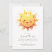 Invitation Premier Voyage Autour Du Soleil Anniversaire (Devant)