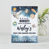 Invitation Premier voyage autour du soleil, Anniversaire des (Debout devant)