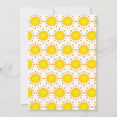 Invitation premier voyage autour du soleil Anniversaire Invit (Dos)