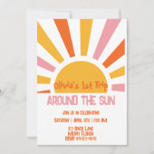 Invitation Premier voyage autour du soleil anniversaire Invit (Devant)