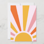 Invitation Premier voyage autour du soleil anniversaire Invit (Dos)