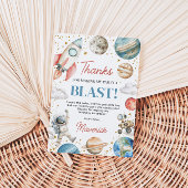 Invitation Premier voyage autour du soleil Anniversaire Merci