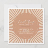 Invitation Premier Voyage Autour Du Soleil Boho 1Er Anniversa (Devant)