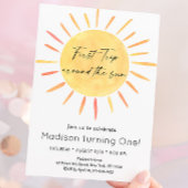 Invitation Premier Voyage Autour Du Soleil Boho Anniversaire