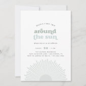 Invitation Premier voyage autour du Soleil Boho Boys 1er anni (Devant)