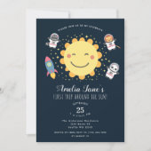 Invitation Premier Voyage Autour Du Soleil Enfants 1Er Annive (Devant)