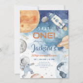 Invitation Premier Voyage Autour Du Soleil, Espace 1er Annive (Devant)