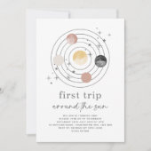 Invitation Premier Voyage Autour Du Soleil Espace Anniversair (Devant)