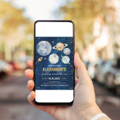 Invitation Premier voyage autour du Soleil Extérieur Annivers