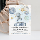 Invitation Premier voyage autour du Soleil Extérieur Annivers