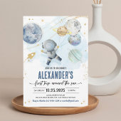 Invitation Premier voyage autour du Soleil Extérieur Annivers