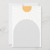 Invitation Premier voyage autour du soleil gris jaune 1er ann (Dos)