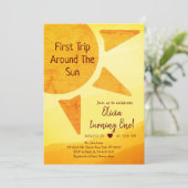 Invitation Premier Voyage Autour Du Soleil Or Soleil Annivers (Debout devant)