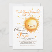 Invitation Premier voyage autour du soleil Petit soleil Anniv (Devant)