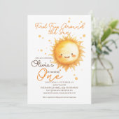 Invitation Premier voyage autour du soleil Petit soleil Anniv (Debout devant)