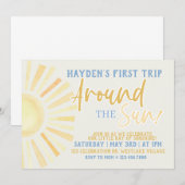 Invitation Premier voyage autour du soleil, Premier Anniversa (Devant / Derrière)