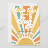 Invitation Premier voyage autour du soleil Premier anniversai (Devant)