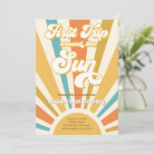 Invitation Premier voyage autour du soleil Premier anniversai (Debout devant)