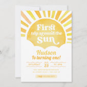 Invitation Premier Voyage Autour Du Soleil Premier Anniversai (Devant)