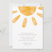 Invitation Premier voyage autour du soleil Premier anniversai (Devant)