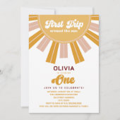 Invitation Premier voyage autour du soleil Premier anniversai (Devant)