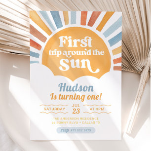 Invitation Premier Voyage Autour Du Soleil Premier Anniversai