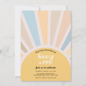 Invitation Premier voyage autour du soleil Premier anniversai (Devant)