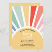 Invitation Premier voyage autour du soleil Premier anniversai (Devant / Derrière)