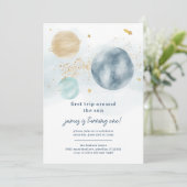 Invitation Premier Voyage Autour Du Soleil - Premier Invitati (Debout devant)