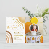 Invitation Premier Voyage Autour Du Soleil Rainbow Photo Anni (Debout devant)