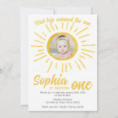 Invitation Premier voyage autour du soleil soleil soleil sole (Devant)