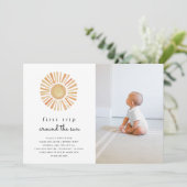 Invitation Premier Voyage Autour Du Soleil Un Anniversaire Ph (Debout devant)