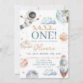 Invitation Premier voyage autour du Sun Boy Space 1er anniver (Devant)