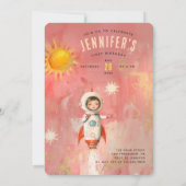 Invitation Premier voyage d'astronaute autour de l'anniversai (Dos)