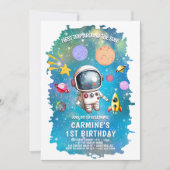 Invitation Premier voyage d'astronaute autour du soleil 1er a (Devant)