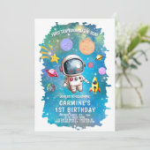 Invitation Premier voyage d'astronaute autour du soleil 1er a (Debout devant)