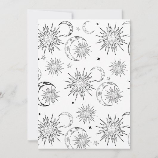 Invitation Premier voyage en noir et blanc autour du soleil 1 (Dos)