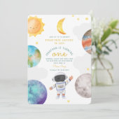 Invitation Premier voyage Espace astronaute 1 ème anniversair (Debout devant)