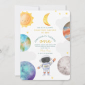 Invitation Premier voyage Espace astronaute 1 ème anniversair (Devant)