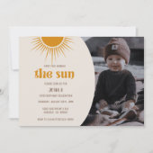 Invitation Premier Voyage Le Soleil Tourner 1 Anniversaire In (Devant)