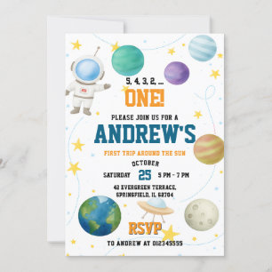 Invitation Premier voyage personnel autour du soleil Annivers