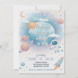Invitation Premier voyage personnel autour du soleil Annivers