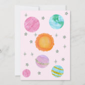 Invitation Premier Voyage Rose Autour Du Soleil Girl 1er Anni (Dos)