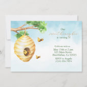 Invitation Première abeille Jour du miel Abeille Anniversaire (Devant)