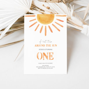 Invitation Première année autour du soleil 1er anniversaire I