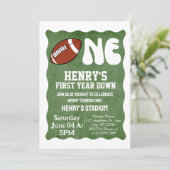 Invitation Première année bas Football 1er anniversaire fête  (Debout devant)