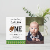 Invitation Première année bas Football Boy photo d'anniversai (Debout devant)