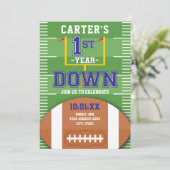 Invitation Première année Bas Football Thème Bleu Premier ann (Debout devant)