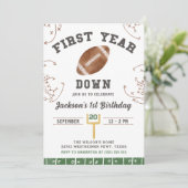 Invitation Première année de football bas 1er anniversaire fê (Debout devant)